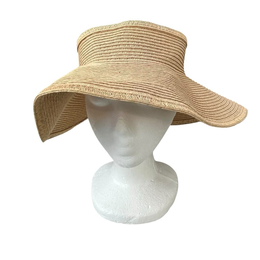 San Diego Hat Co. Paper Straw Sun Visor Hat One Size Wide Brim Adjustable - Picture 4 of 10